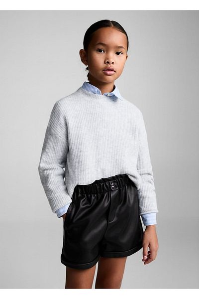 MANGO Kids Shorts in Lederoptik