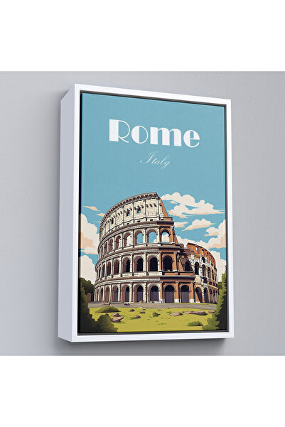 Oxyteez Roma Italia Colosseum cu cadru din lemn Tablo-7696