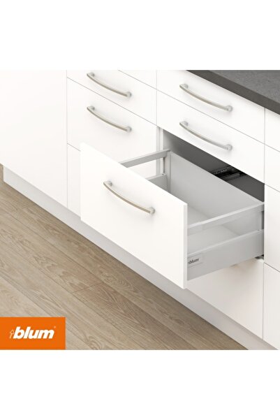 Blum Tandembox Antaro Bas Aç Orta Bordürlü (C) 50 Cm Gri