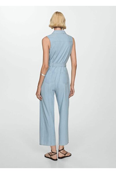MANGO Woman Kemerli denim tulum