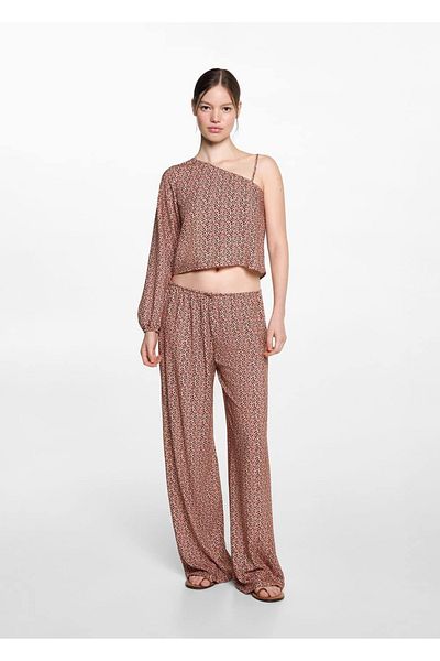 Mango Teen Patterned trousers with straight cut
