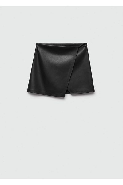 Mango Teen Fustă mini cu aspect de piele de șarpe