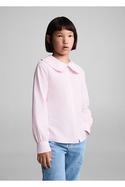 MANGO Kids Perforiertes Hemd mit Babykragen