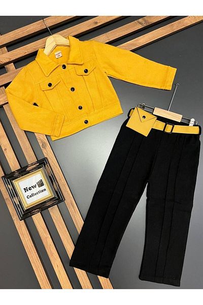 KOKOŞ BEBEK Kokoş Set Including Jacket, Pants, Bag and Belt