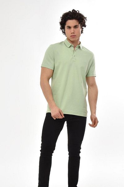 Arma Ανδρικό μπλουζάκι με πράσινο γιακά Polo Y 22374350701