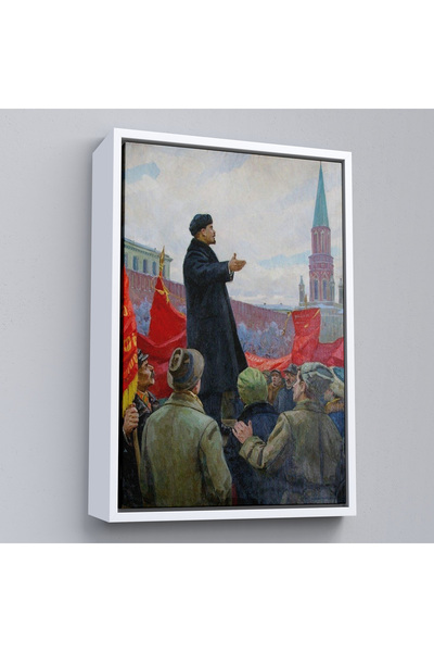 Oxyteez Ζωγραφική στον Σοβιετικό Κορυφαίο Βλαντιμίρ Λένιν με ξύλινο πλαίσιο-7888