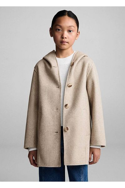 MANGO Kids Παλτό με κουκούλα