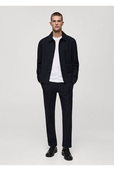 MANGO Man Hemdjacke aus Baumwolle mit Taschen