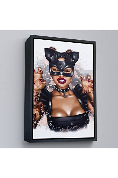 Limitless Ζωγραφική Γυναικεία Γάτα με Ξύλινο Πλαίσιο-7854