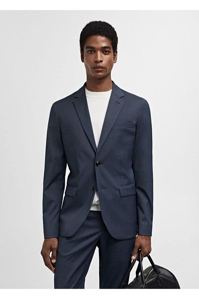 MANGO Man Blazerjacke aus Stretchgewebe in Super Slim Fit