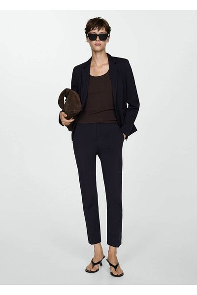 MANGO Woman Blazer Jacket with Pockets - Stylish and Comfortable Design