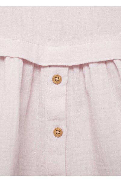 MANGO Baby Düğmeli Koton Elbise