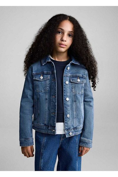 MANGO Kids Jeansmantel mit Taschen
