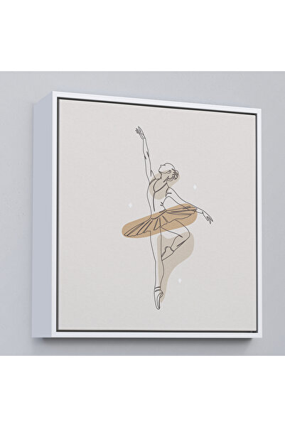 Oxyteez Pictură de femeie care balet cu cadru din lemn-8307