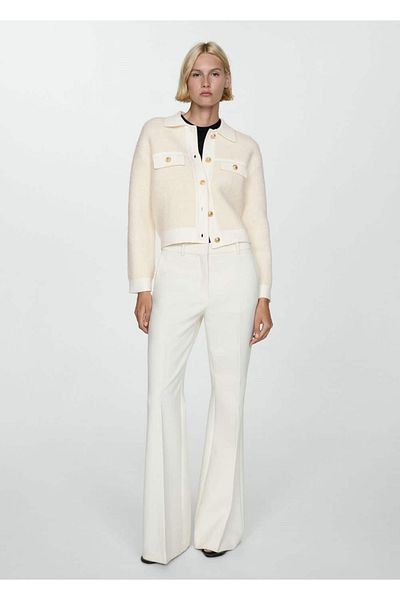 MANGO Woman Tweed Buttoned Jacket