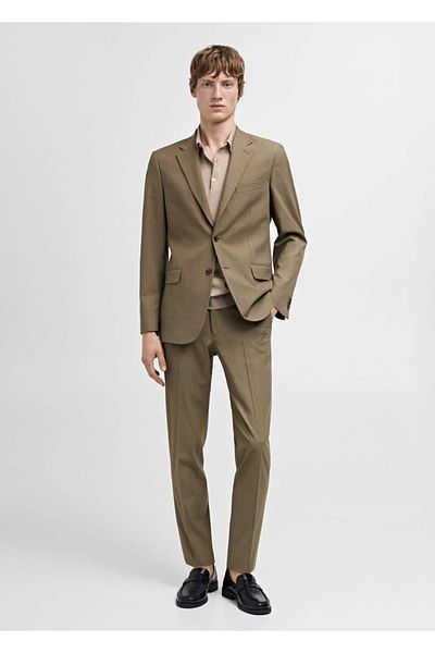 MANGO Man Comfort Stretch Fabric Slim Fit Trousers