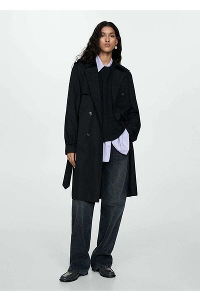 MANGO Woman Trenci clasic cu centura