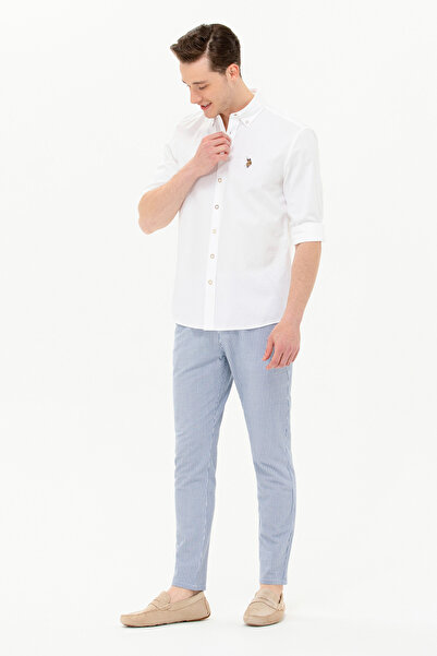 U.S. Polo Assn. Erkek Mavi Kanvas Pantolon 50263803-VR036