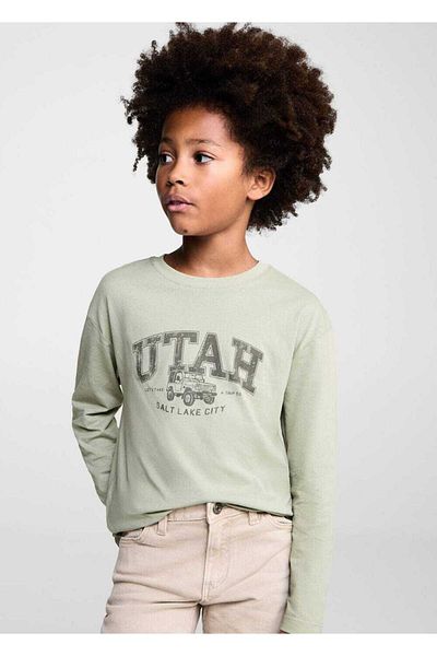 MANGO Kids Gemustertes Langarm-T-Shirt