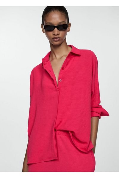 MANGO Woman Flowy szőtt blúz