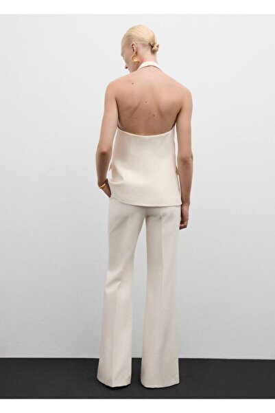 MANGO Woman Flared kumaş pantolon