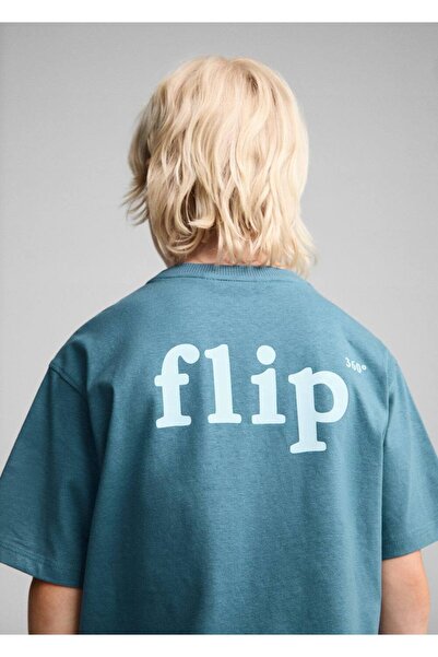 MANGO Kids Desenli pamuklu tişört