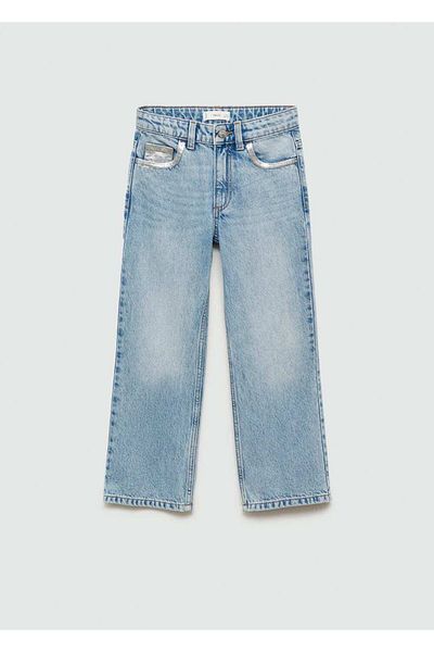 MANGO Kids Plain Jean with Metallic Detail