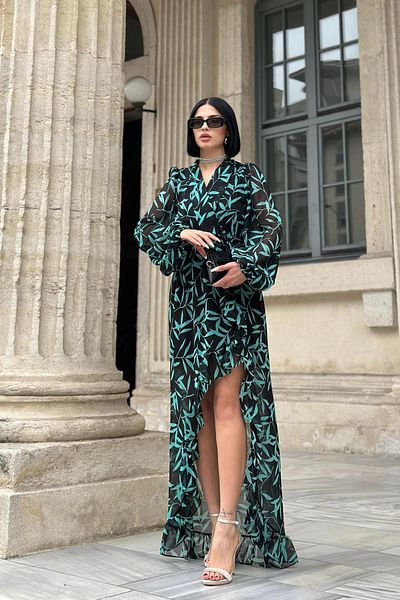 Elbee Fashion Woman Rochie cu volane cu model