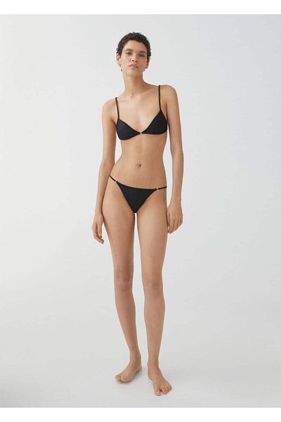 MANGO Woman Bikinihose in Metallic-Farbe
