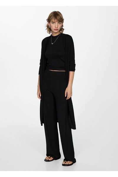 MANGO Woman Knitwear Wideleg Pants