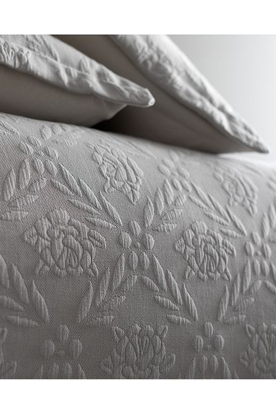 Madame Coco Floralies King Size Bedspread - Luxury Collection - Gray