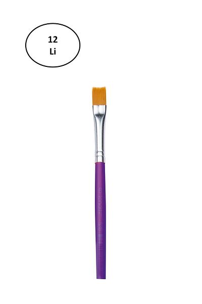 artline Fanart Academy Series 536c Synthetic Bristle Flat Brush (COLORFUL SAP) Pack of 12