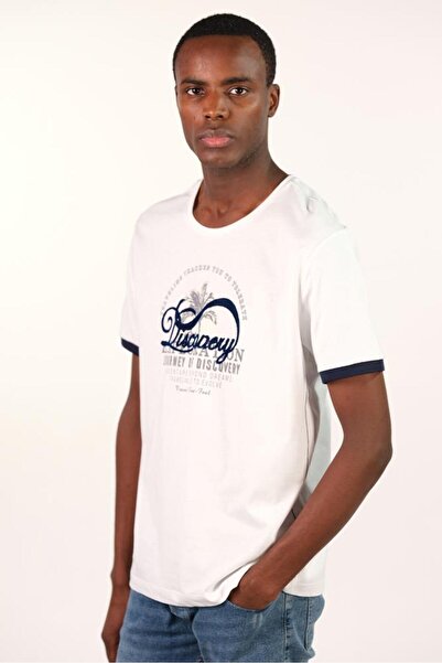 Arma Чоловічий білий футболка великого розміру з коміром-стійкою Y22374868201