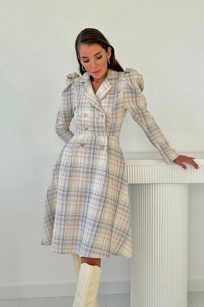 Elbee Fashion Woman Φόρεμα με μανίκια μπουφάν