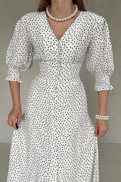Elbee Fashion Woman Φόρεμα με πίσω μέση και μανίκια