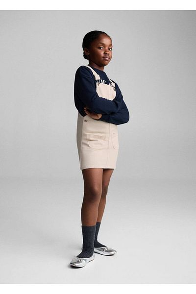 MANGO Kids Short Denim Gilet Dress
