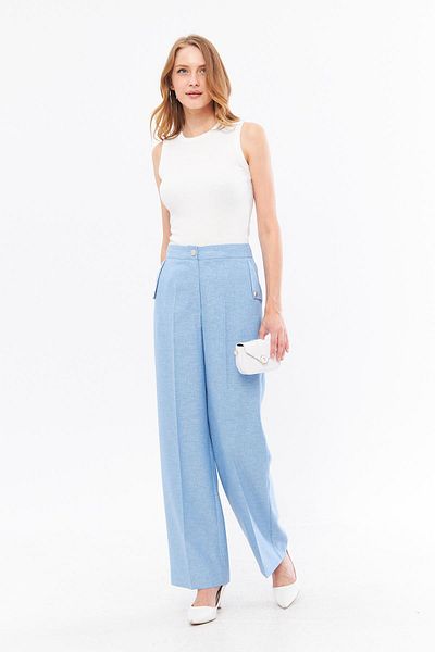 LOVELF Pantaloni de in albastru baby - Detaliu buzunar