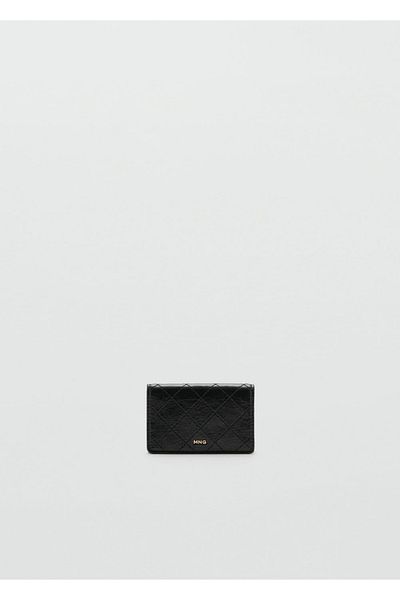 MANGO Woman Coin Purse with Decorative Stitched Cover