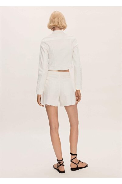 MANGO Woman Paçaları dikişsiz denim şort