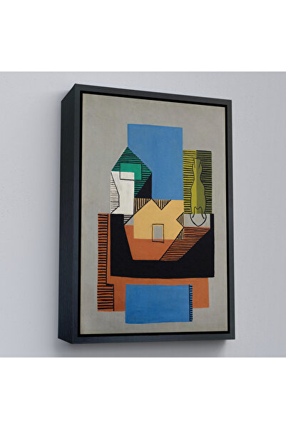 Oxyteez Ξύλινο Πλαίσιο Pablo Picasso - Ζωγραφική με κιθάρα, μπουκάλι και μπολ...