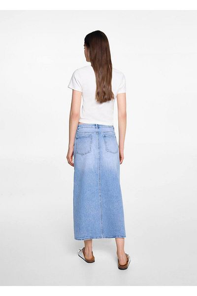 Mango Teen Slit denim skirt
