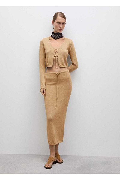 MANGO Woman Strickjacke mit Schleife