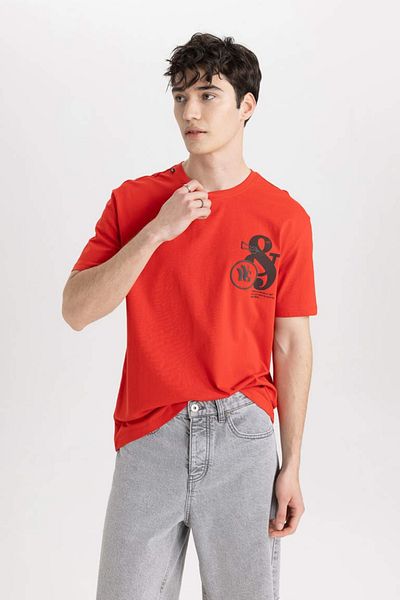 DeFacto Ανδρικό T-shirt B8479ax/rd172 Κόκκινο