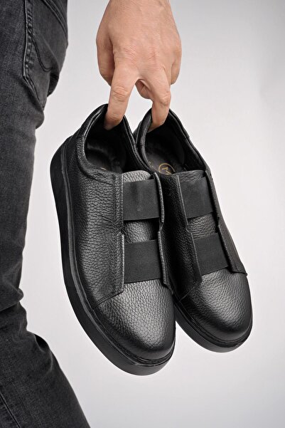 MUGGO FERNANDO Гарантовані чоловічі повсякденні туфлі з натуральної шкіри без шнурків з еластичною деталлю