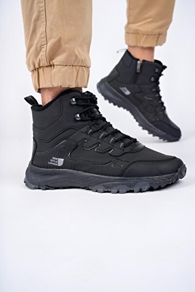 MUGGO İzland Unisex Garantili Trekking Outdoor Bağcıklı Yandan Fermuarlı Kışlık Bot