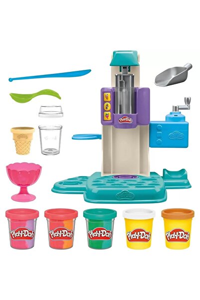 Play Doh Çocuk Eğitici ve Eğlenceli Gökkuşağı Girdaplı Dondurma Oyun Seti
