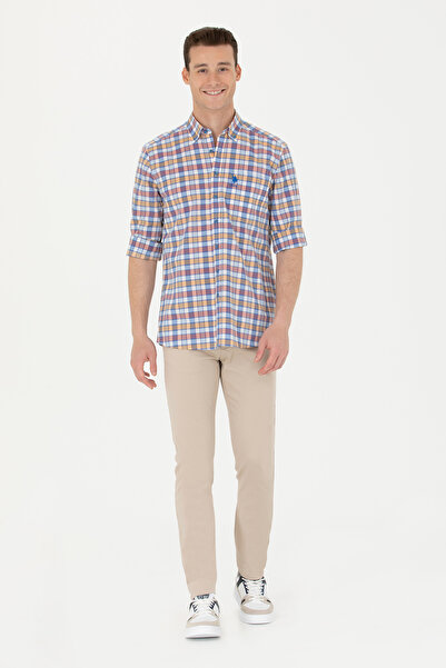 U.S. Polo Assn. Erkek Slim Fit Taş Kanvas Pantolon 50263889-VR049