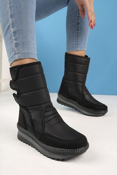 MUGGO Felya Garantiert – Regen- und Schneestiefel für Damen mit Fell und Klettverschluss