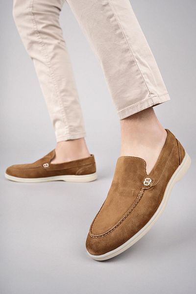 MUGGO Edward Guaranteed Men's Daily Classic Genuine Leather Casual Comfortable Orthopedic Laceless Shoes