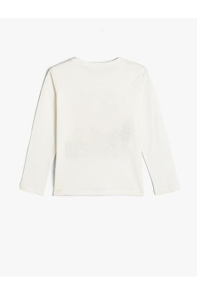 Koton Ecru Girl's Sweat 5wkg10077ak